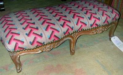 Lot 175 - Louis XV Style Upholstered Walnut Footstool
