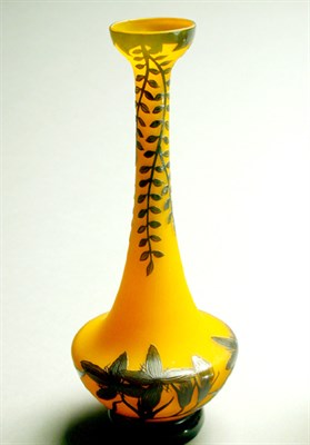 Lot 152 - Richard Cameo Glass Vase Of teardrop form,...