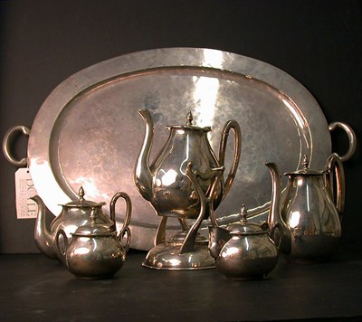 Lot 508 - Mexican Silver Six-Piece Tea and Coffee...