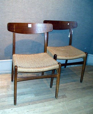 Lot 81 - Pair of Upholstered Teak Side Chairs Designed...