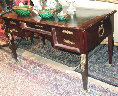 Lot 638 - Empire Style Gilt-Bronze Mounted Mahogany Desk...
