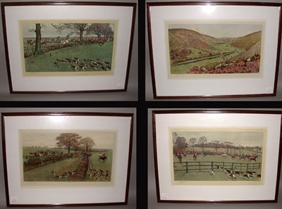 Lot 107 - After Cecil Aldin [FOX HUNTING SCENES] Four...