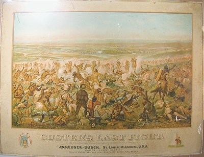 Lot 74 - Anheuser Busch, publishers CUSTER'S LAST FIGHT...