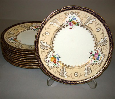 Lot 672 - Set of Eleven Gilt and Floral Decorated...