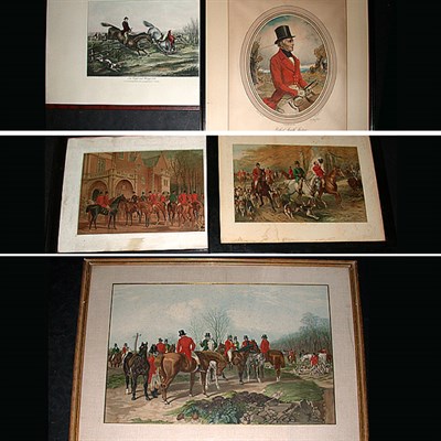 Lot 179 - English School FOX HUNTING--THE MEET...