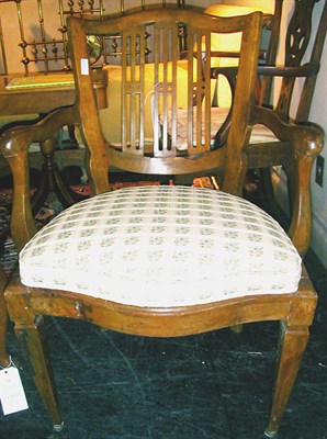 Lot 142 - Neoclassical Style Upholstered Walnut Armchair
