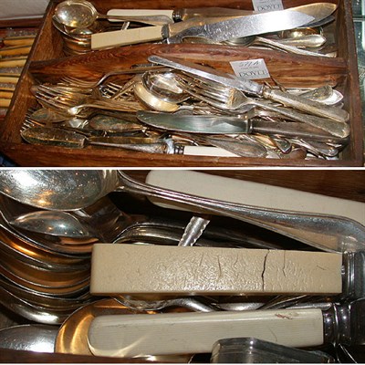 Lot 579A - Miscellaneous Group of Silver Plated Flatware...