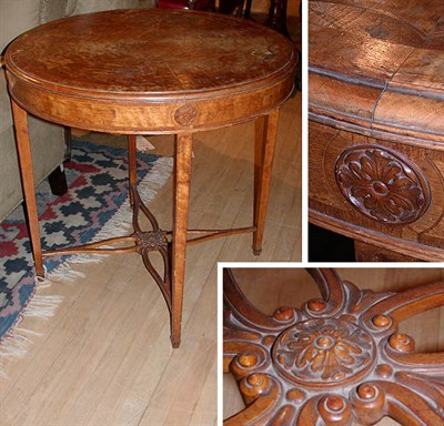 Lot 403 - Edwardian Satinwood Center Table