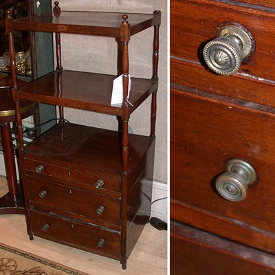Lot 606 - Regency Mahogany Three-Tier Etagere