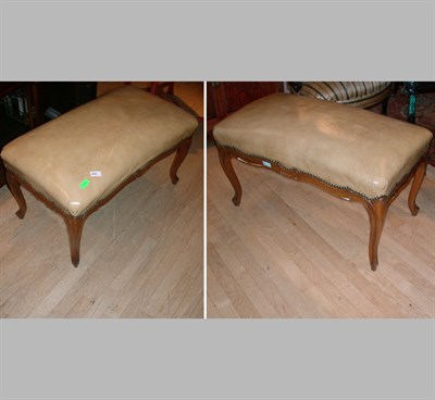 Lot 556 - Pair of Louis XV Style Upholstered Fruitwood...