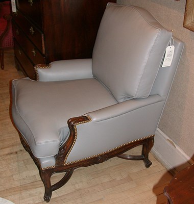 Lot 340 - Louis XV Style Upholstered Walnut Bergere