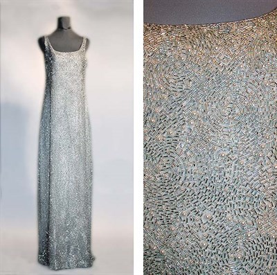 Lot 188 - Halston White Beaded Evening Sheath Circa 1978...