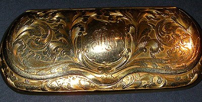 Lot 154 - Antique Gold Eyeglass Case 14 kt. yellow gold,...