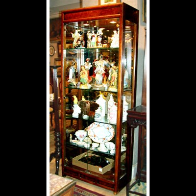 Lot 614 - Oriental Style Walnut Vitrine