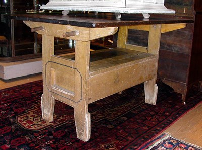 Lot 415 - Painted Pine Hutch Table Late 19th/early 20th...