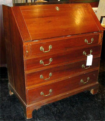 Lot 309 - Chippendale Style Cherry Slant-Front Desk The...