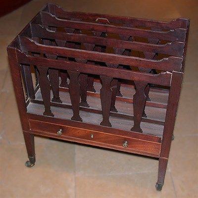 Lot 706 - Georgian Style Mahogany Canterbury