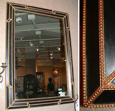 Lot 694 - Neoclassical Style Painted and Parcel Gilt Mirror
