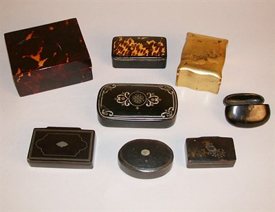 Lot 374 - Group of Eight Continental Snuff Boxes