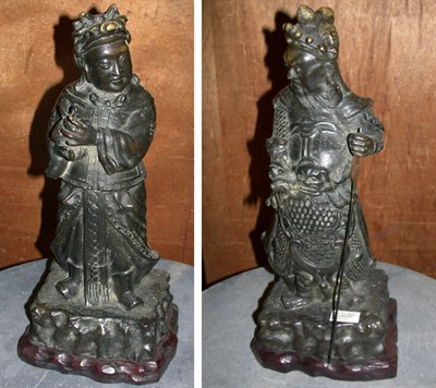 Lot 289 - Pair of Bronze Deity Figures