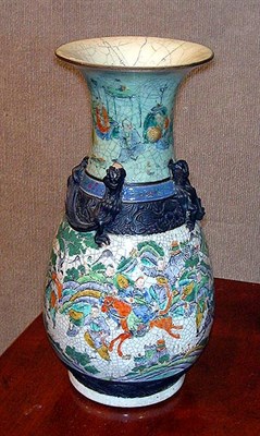 Lot 339 - Chinese Crackle Glaze Pottery Vase