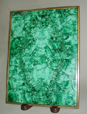 Lot 320 - Brass Mounted Malachite Plateau Of rectangular...