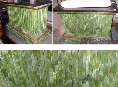 Lot 644 - Pair of Painted Wood Pedestals Each...