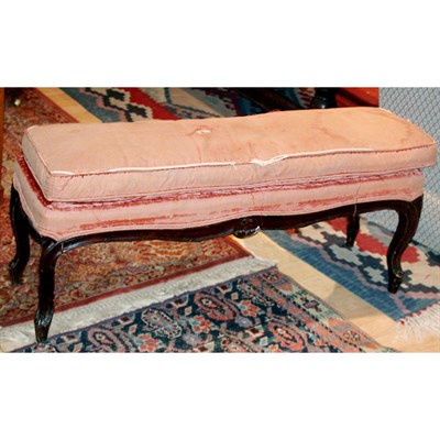 Lot 561 - Louis XVI Style Upholstered Walnut Bench...