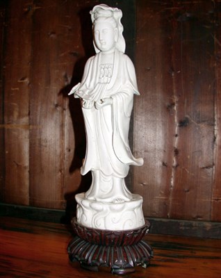 Lot 287 - Blanc de Chine Figure of a Goddess