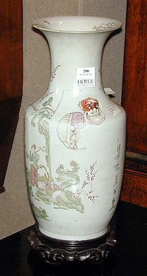 Lot 290 - Chinese Polychrome Decorated Porcelain Vase
