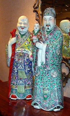 Lot 369 - Two Chinese Porcelain Figures of Immortals
