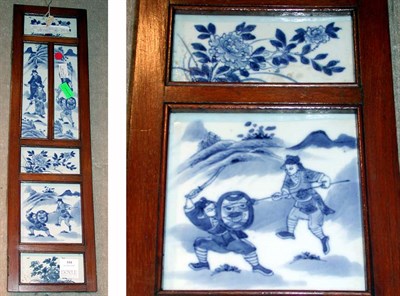 Lot 510 - Group of Six Blue and White Porcelain Plaques...