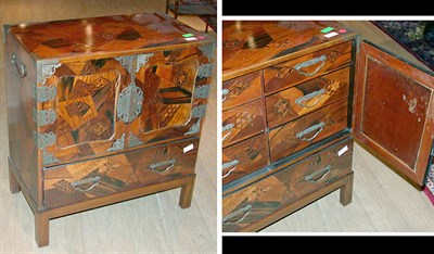 Lot 244 - Japanese Inlaid Hardwood Low Cabinet