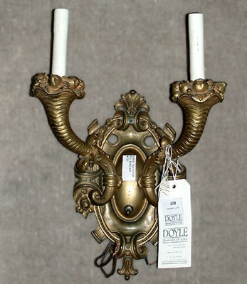 Lot 400 - Louis XV Style Gilt-Bronze Two-Light Sconce