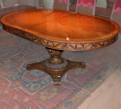 Lot 383 - Neoclassical Style Fruitwood Dining Table