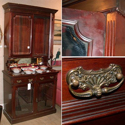 Lot 336 - Victorian Mahogany Bookcase Cabinet