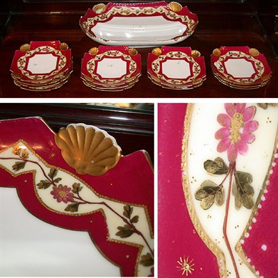 Lot 335 - Limoges Gilt Decorated Porcelain Partial...