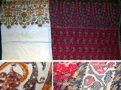 Lot 491 - Two Antique Textiles Crete and India, early to...