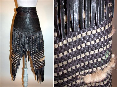 Lot 207 - Issey Miyake Fringed Leather Hip Wrap Japanese,...
