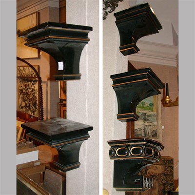 Lot 357 - Set of Four Neoclassical Style Painted and...
