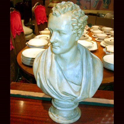 Lot 378 - Neoclassical Style Plaster Bust of a Nobleman