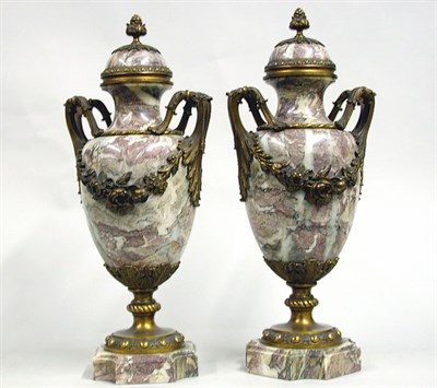 Lot 639 - Pair of Louis XVI Style Gilt-Bronze Mounted...