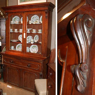 Lot 527 - Victorian Mahogany Secretary Bookcase