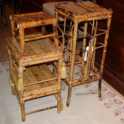 Lot 516 - Group of Three Bamboo Side Tables