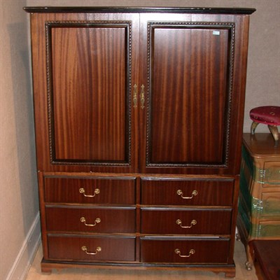 Lot 466 - Pair of Georgian Style Mahogany Linen Presses