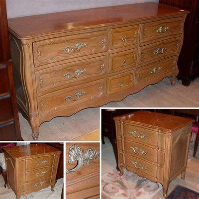 Lot 470 - Louis XV Style Fruitwood Dresser Together with...
