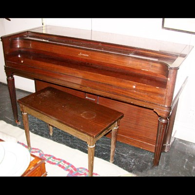 Lot 220 - Aerosonic Upright Piano and Stool en Suite