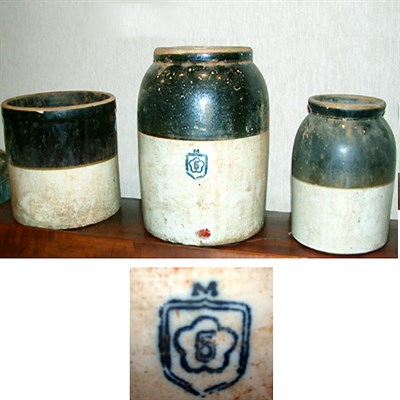 Lot 245 - Group of Three Stoneware Crocks