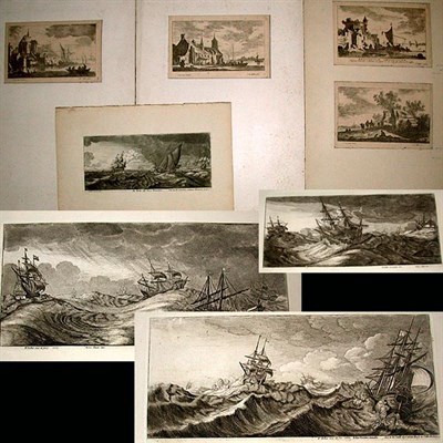 Lot 142 - After Wenzel Hollar A SET OF SEA STORMS Four...