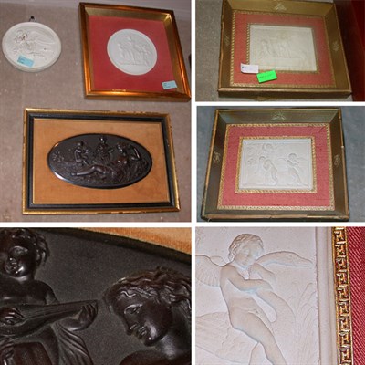 Lot 629 - Group of Five Neoclassical Relief Plaques